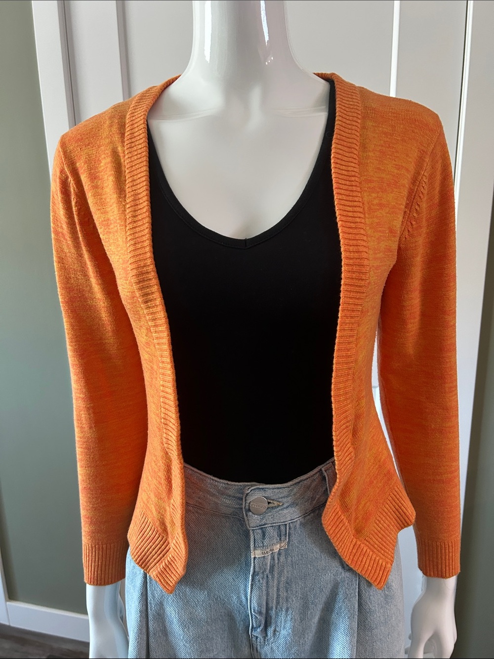 Salvatore Ferragamo Virgin Wool Space-Dyed Open Cardigan XS/S Italy - Picture 2 of 9